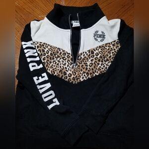 PINK Victoria's Secret Kids Black and White Leopard Jacket